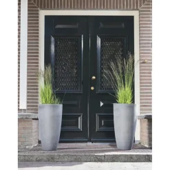 Ter Steege Bloempot - gerecycled kunststof - grijs - 50 x 29 cm New