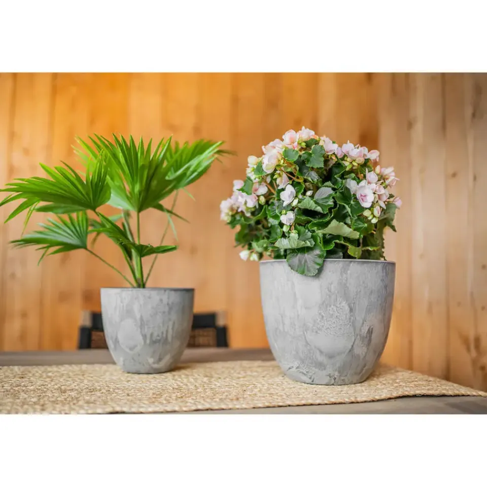 Ter Steege Plantenpot - betongrijs - kunststof - 38 x 33 cm