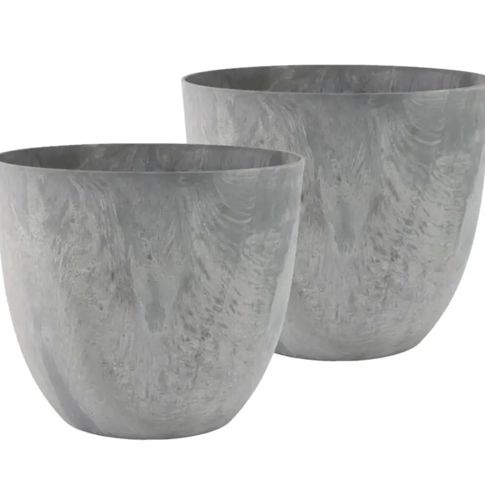 Ter Steege Plantenpot - betongrijs - kunststof - 38 x 33 cm