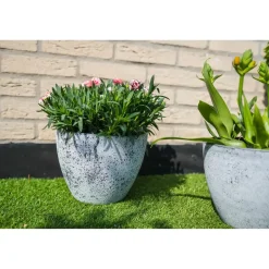Ter Steege Plantenpot - betongrijs - kunststof-steenpoeder - 29x50 cm Clearance