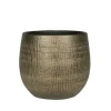 Ter Steege Plantenpot - metal look - goudkleurig - 26 x 25 cm Discount