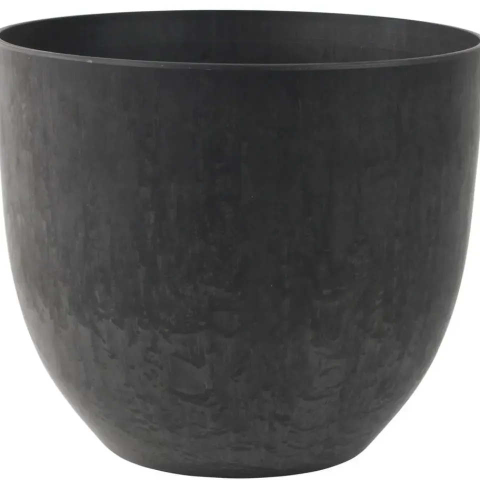 Ter Steege Plantenpot - zwart - kunststof - 28 x 24 cm Best