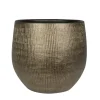Ter Steege Plantenpot/bloempot - keramiek - metal goud - 31x28cm Discount