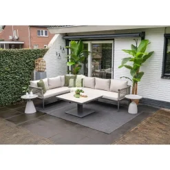 Garden Impressions Teramon hoekset - 4-dlg. - carbon black - taupe - desert sand Best