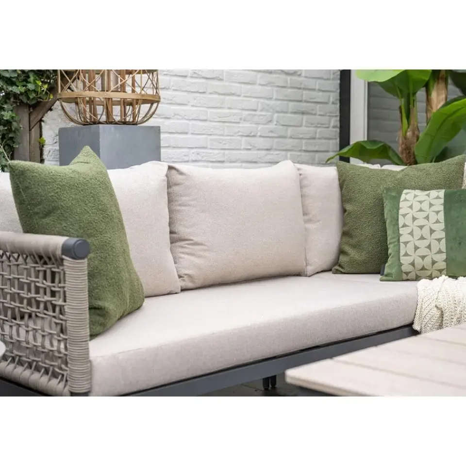 Garden Impressions Teramon hoekset - 4-dlg. - carbon black - taupe - desert sand Best