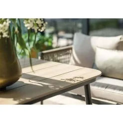 Garden Impressions Teramon hoekset - 4-dlg. - carbon black - taupe - desert sand Best