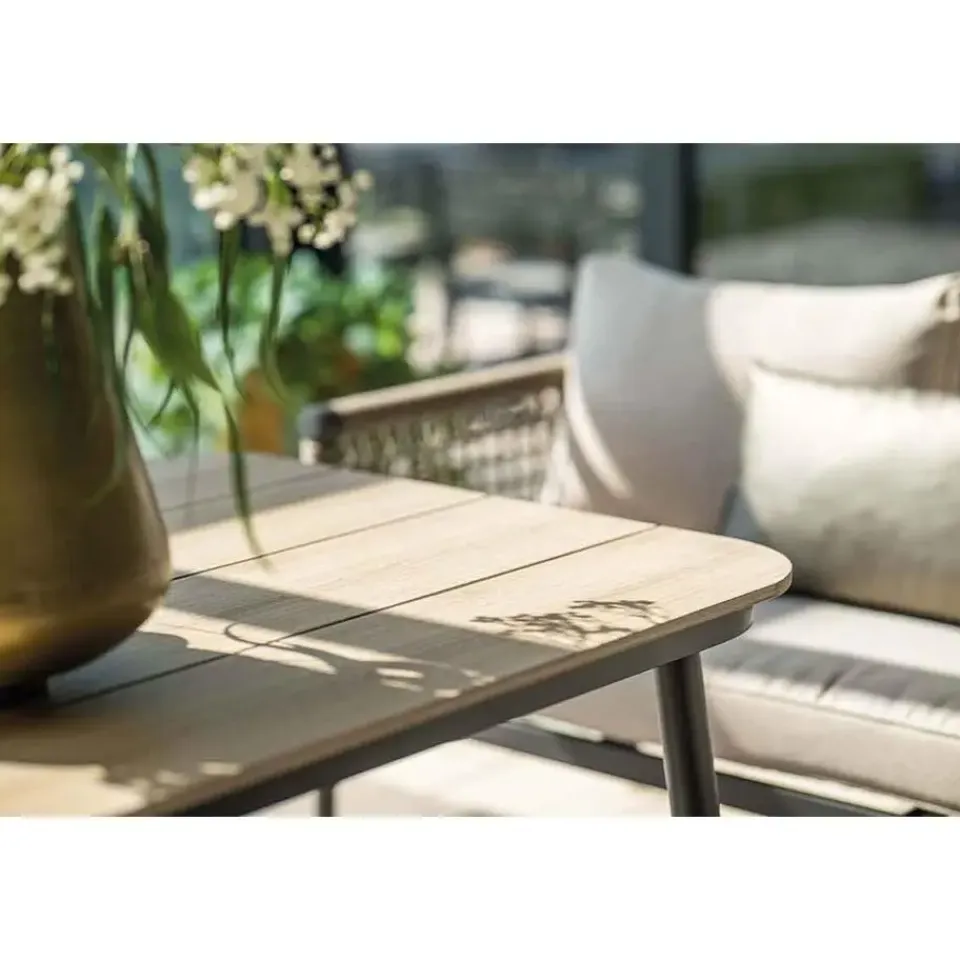 Garden Impressions Teramon hoekset - 4-dlg. - carbon black - taupe - desert sand Best