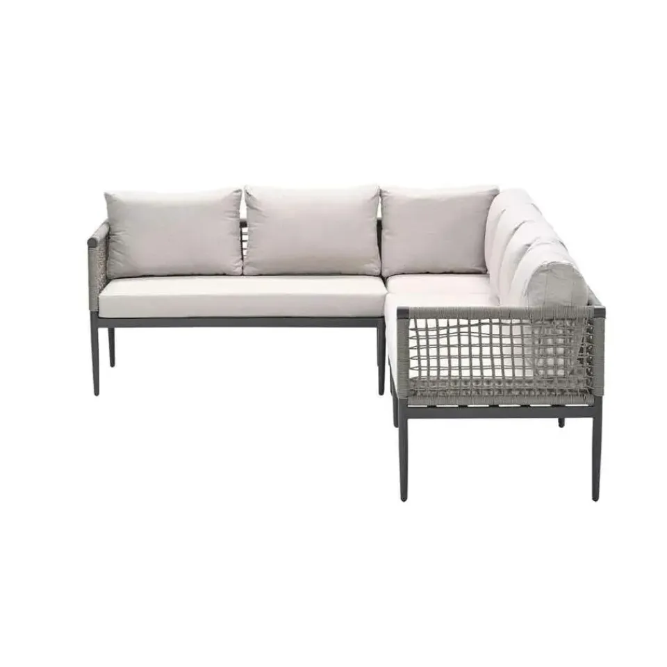 Garden Impressions Teramon hoekset - 4-dlg. - carbon black - taupe - desert sand Best