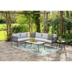 Garden Impressions Teramon hoekset - 4-dlg. - carbon black - dark grey - valley sand Discount