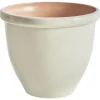 Leen Bakker TESALIA - Bloempot - Lichtbeige - 49 cm - Polyresin Clearance