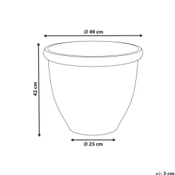 Leen Bakker TESALIA - Bloempot - Lichtbeige - 49 cm - Polyresin Clearance