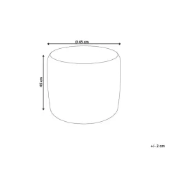 Beliani THAKOT - Poef - Beige - 45 x 45 x 45 cm - Katoen Sale