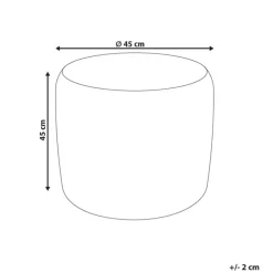 Beliani THAKOT - Poef - Beige - 45 x 45 x 45 cm - Katoen Sale