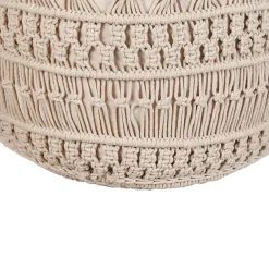 Beliani THAKOT - Poef - Beige - 45 x 45 x 45 cm - Katoen Sale