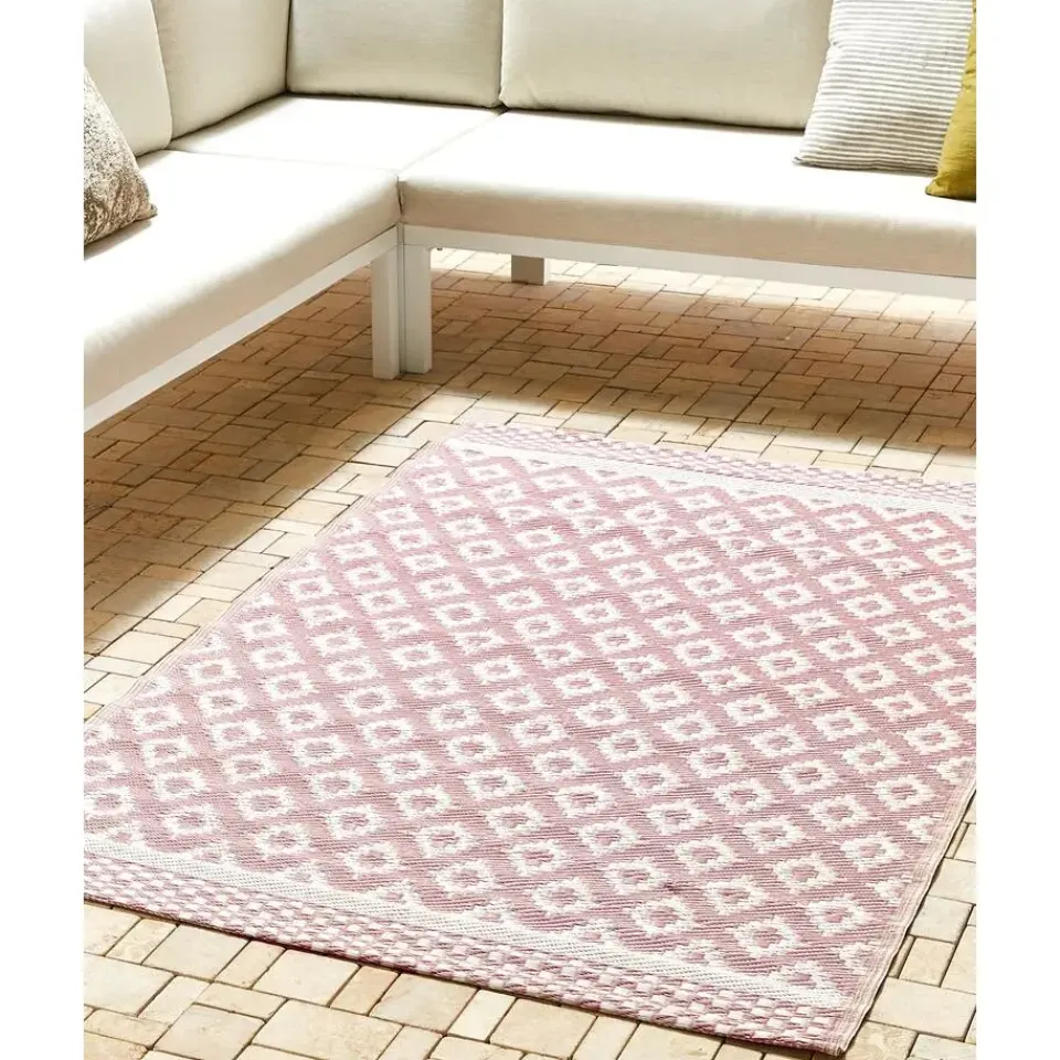 Beliani THANE - Outdoor kleed - Roze - 120 x 180 cm - Polypropyleen Discount