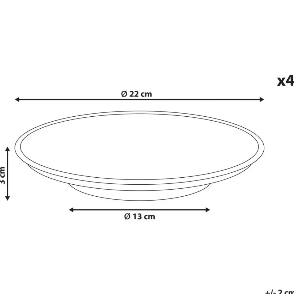 Leen Bakker THYME - Bijzetborden set van 4 - Donkergroen - Steengoed Hot