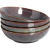 Leen Bakker THYME - Diepe borden set van 4 - Donkergroen - Steengoed New