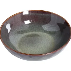 Leen Bakker THYME - Diepe borden set van 4 - Donkergroen - Steengoed New