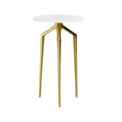 Beliani TILPA - Bijzettafel - Wit - Marmer New