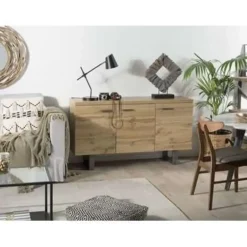 Beliani TIMBER L - Sideboard - Lichte houtkleur - MDF Clearance