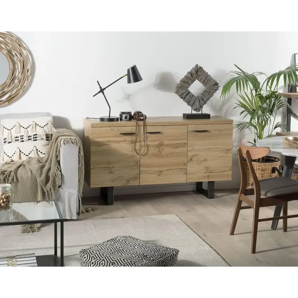 Beliani TIMBER L - Sideboard - Lichte houtkleur - MDF Clearance