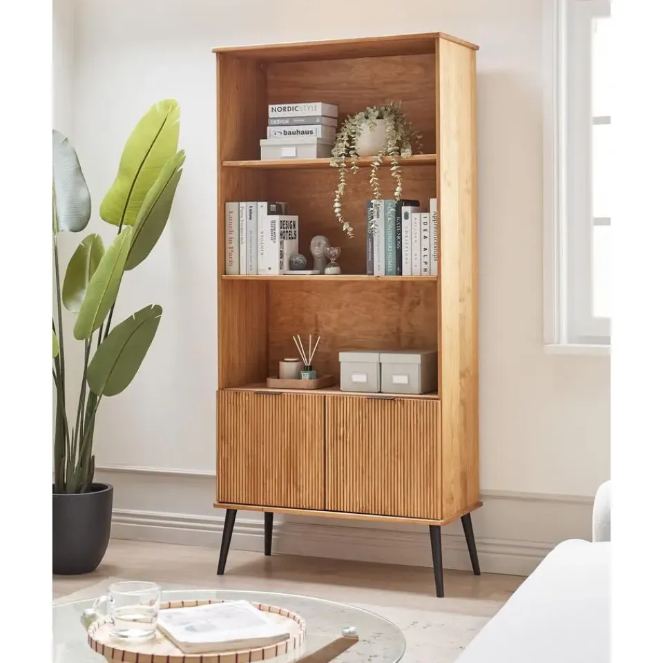 Leen Bakker TIMMINS - Boekenkast - Lichthout - Dennenhout New