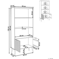 Leen Bakker TIMMINS - Boekenkast - Lichthout - Dennenhout New