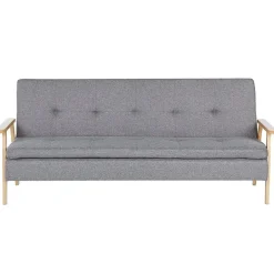 Beliani TJORN - Slaapbank - Lichtgrijs - Polyester Clearance