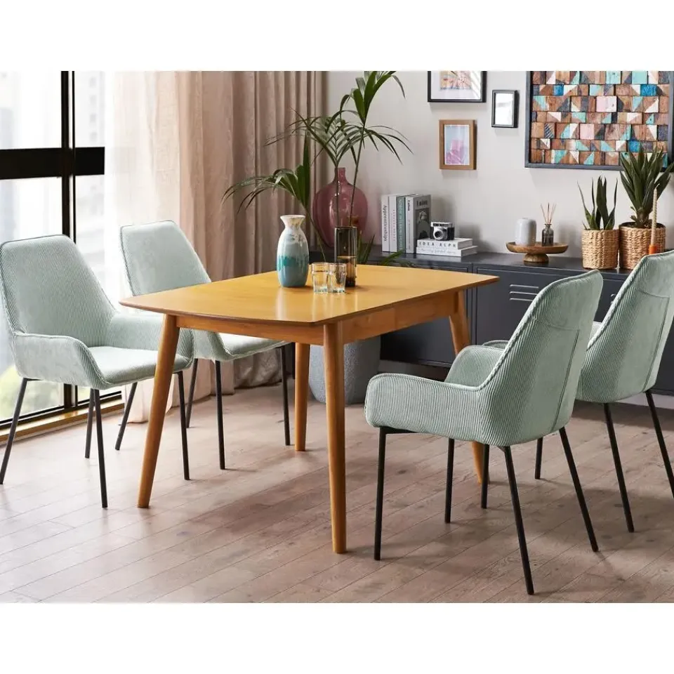 Beliani TOMS - Uitschuifbare eettafel - Lichthout - 100/130 x 80 cm - MDF Best