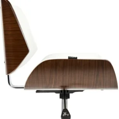 Leen Bakker TOTOWA - Bureaustoel - Donkerhout/Zwart - Kunstleer Sale