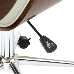 Leen Bakker TOTOWA - Bureaustoel - Donkerhout/Zwart - Kunstleer Sale