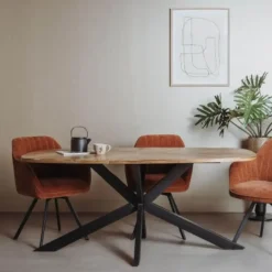 Tower living Silvi eettafel visgraat naturel 220x110x78 Best