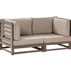 Beliani TRANI - Loungebank - Donkere houtkleur - Acaciahout Sale