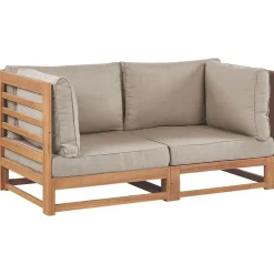 Beliani TRANI - Loungebank 2-zits - Lichthout - Acaciahout Hot