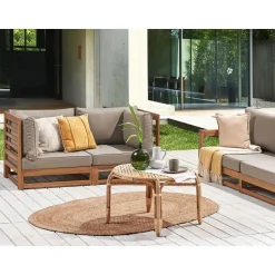 Beliani TRANI - Loungebank 2-zits - Lichthout - Acaciahout Hot