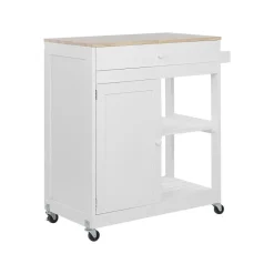 Beliani TRAPANI - Keukentrolley - Wit - MDF Best