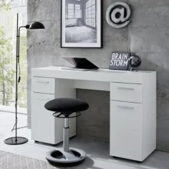 Trendteam Modern Bureau Amanda - 120 x 41 x 76 cm - High Glossy White Best