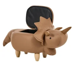 Leen Bakker TRICERATOPS - Dierenpoef - Bruin - Polyester