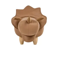 Leen Bakker TRICERATOPS - Dierenpoef - Bruin - Polyester