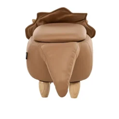 Leen Bakker TRICERATOPS - Dierenpoef - Bruin - Polyester