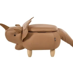 Leen Bakker TRICERATOPS - Dierenpoef - Bruin - Polyester