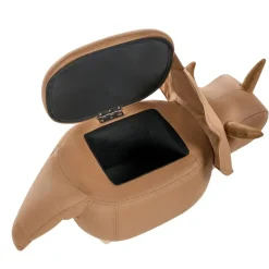 Leen Bakker TRICERATOPS - Dierenpoef - Bruin - Polyester