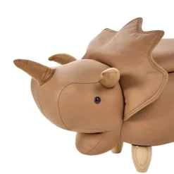 Leen Bakker TRICERATOPS - Dierenpoef - Bruin - Polyester