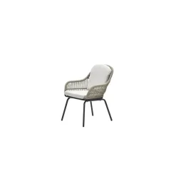 Garden Impressions Triton dining fauteuil - carbon black - rope donker zand - desert sand Clearance