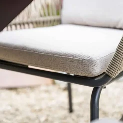 Garden Impressions Triton dining fauteuil - carbon black - rope donker zand - desert sand Clearance