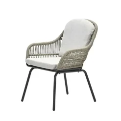 Garden Impressions Triton dining fauteuil - carbon black - rope donker zand - desert sand Clearance