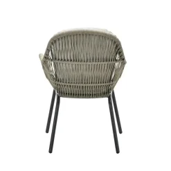 Garden Impressions Triton dining fauteuil - carbon black - rope donker zand - desert sand Clearance