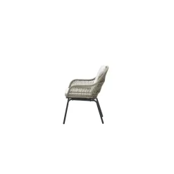 Garden Impressions Triton dining fauteuil - carbon black - rope donker zand - desert sand Clearance