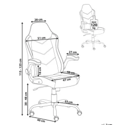 Leen Bakker TRIUMPHER - Bureaustoel - Zwart - Kunstleer Online