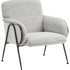 Beliani TRYSNES - Fauteuil - Zwart/Wit - Polyester New